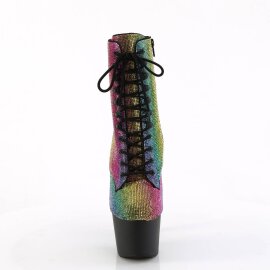 Pleaser ADORE-1020RS Plateau Ankle Boots Rhinestones Colorful