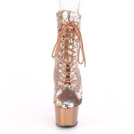 Pleaser ADORE-1020SQ Botín Plataforma Metalizado...
