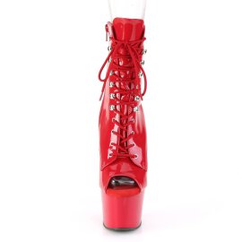 Pleaser ADORE-1021 Plateau Ankle Boots Patent Red