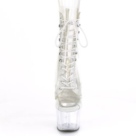 Pleaser ADORE-1021C-2 Plateau Ankle Boots Rhinestones...
