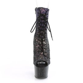 Pleaser ADORE-1021OMBG Plateau Ankle Boots Glitter Purple