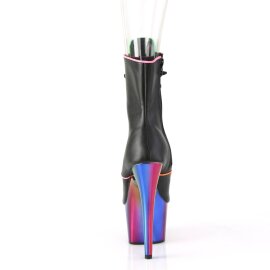 Pleaser ADORE-1021RC-02 Botín Plataforma Cuero Sintético Metalizado Negro Multicolor