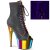 Pleaser ADORE-1021RC-02 Botín Plataforma Cuero Sintético Metalizado Negro Multicolor
