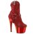 Pleaser ADORE-1029CHRS Botín Plataforma Metalizado Rojo