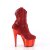 Pleaser ADORE-1029CHRS Botín Plataforma Metalizado Rojo