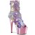 Pleaser ADORE-1031SSQ Botín Plataforma Metalizado Rosa Claro
