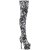 Pleaser ADORE-3000DP Bota Alta Plataforma Negro Blanco
