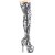 Pleaser ADORE-3000DP Bota Alta Plataforma Negro Blanco