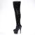 Pleaser ADORE-3020 Bota Alta Plataforma Metalizado Negro