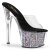 Pleaser ADORE-701CG Zapato Abierto Plataforma Purpurina Plata Transparente