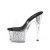 Pleaser ADORE-701CG Zapato Abierto Plataforma Purpurina Plata Transparente