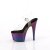Pleaser ADORE-708MCH Sandalia de Tacón Plataforma Transparente Multicolor