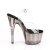 Pleaser ADORE-708T Sandalia de Tacón Plataforma Ahumado Transparente Gris