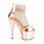 Pleaser ADORE-765RM Sandalia de Tacón Plataforma Malla Metalizado Oro Rosado Claro