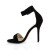 Pleaser AMUSE-10 Sandalettes Velvet Black