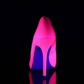 Pleaser AMUSE-20 Tacones Charol Rosa Claro Neón