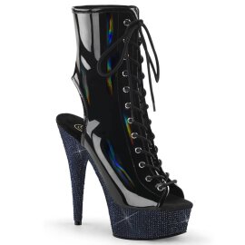 Pleaser BEJEWELED-1016-6 Plateau Ankle Boots Holo...