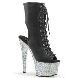 Pleaser BEJEWELED-1016-7 Plateau Ankle Boots Faux Leather...