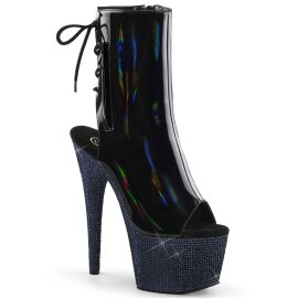 Pleaser BEJEWELED-1018DM-7 Plateau Ankle Boots Holo...