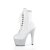 Pleaser BEJEWELED-1020-7 Botín Plataforma Holo Metalizado Blanco