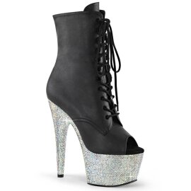 Pleaser BEJEWELED-1021-7 Plateau Ankle Boots Faux Leather...