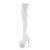Pleaser BEJEWELED-3000-7 Bota Alta Plataforma Holo Metalizado Blanco