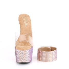 Pleaser BEJEWELED-712RS Mules con Plateau Strass...