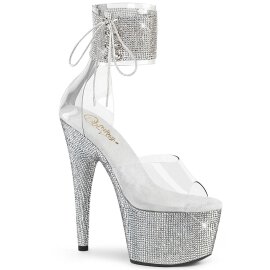 Pleaser BEJEWELED-724RS Sandali con Plateau Strass...