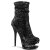 Pleaser BLONDIE-R-1009 Botín Plataforma Metalizado Negro