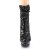 Pleaser BLONDIE-R-1009 Botín Plataforma Metalizado Negro