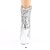 Pleaser BLONDIE-R-1009 Botín Plataforma Metalizado Plata