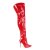 Pleaser COURTLY-3012 Bota Alta Charol Rojo