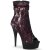 Pleaser DELIGHT-1008SQ Botín Plataforma Metalizado Rojo