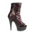 Pleaser DELIGHT-1008SQ Botín Plataforma Metalizado Rojo