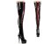 Pleaser DELIGHT-3027 Bota Alta Plataforma Charol Negro