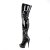 Pleaser DELIGHT-3027 Bota Alta Plataforma Charol Negro