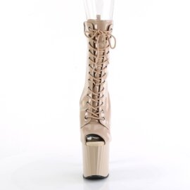 Pleaser ENCHANT-1041 Botín Plataforma Charol Beige