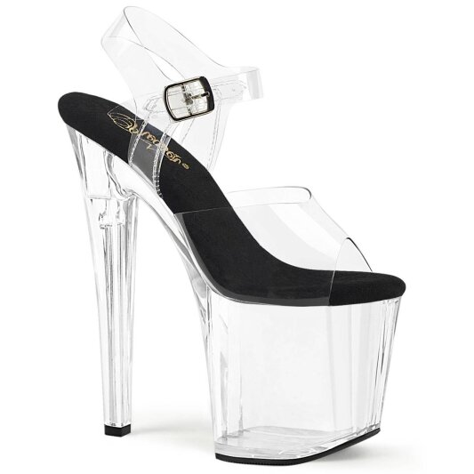 Pleaser ENCHANT-708 Sandalia de Tacón Plataforma Transparente