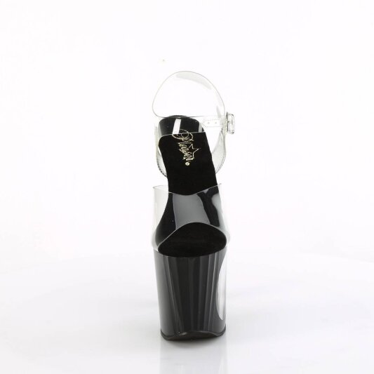 Pleaser ENCHANT-708LT-CIRCLE Sandalia de Tacón Plataforma Negro Transparente