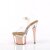 Pleaser ESTEEM-708 Sandalia de Tacón Plataforma Metalizado Oro Rosado Claro