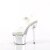 Pleaser ESTEEM-708 Sandalia de Tacón Plataforma Metalizado Plata
