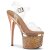 Pleaser ESTEEM-708CHLG Sandalia de Tacón Plataforma Purpurina Oro Rosado Claro