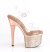 Pleaser ESTEEM-708CHLG Sandalia de Tacón Plataforma Purpurina Oro Rosado Claro