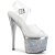 Pleaser ESTEEM-708CHLG Sandalia de Tacón Plataforma Purpurina Plata