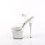 Pleaser ESTEEM-708DM Sandalia de Tacón Plataforma Metalizado Plata Transparente