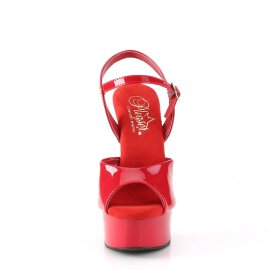 Pleaser EXCITE-609 Plateau Sandalettes Patent Red
