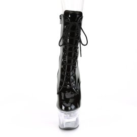 Pleaser FLASHDANCE-1020-7 Plateau Ankle Boots Patent Black Colorful