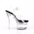 Pleaser FLASHDANCE-708 Sandalia de Tacón Plataforma Negro Transparente