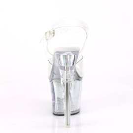 Pleaser FLASHDANCE-708SCH Sandalia de Tacón Plataforma Transparente Multicolor