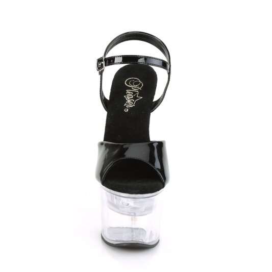 Pleaser FLASHDANCE-709 Sandalia de Tacón Plataforma Transparente Multicolor